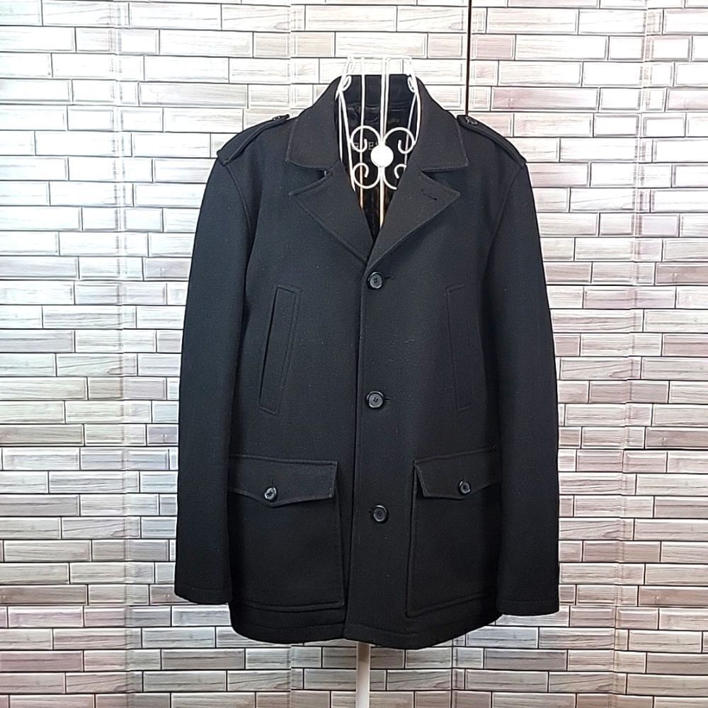 Guess single breasted peacot Size L